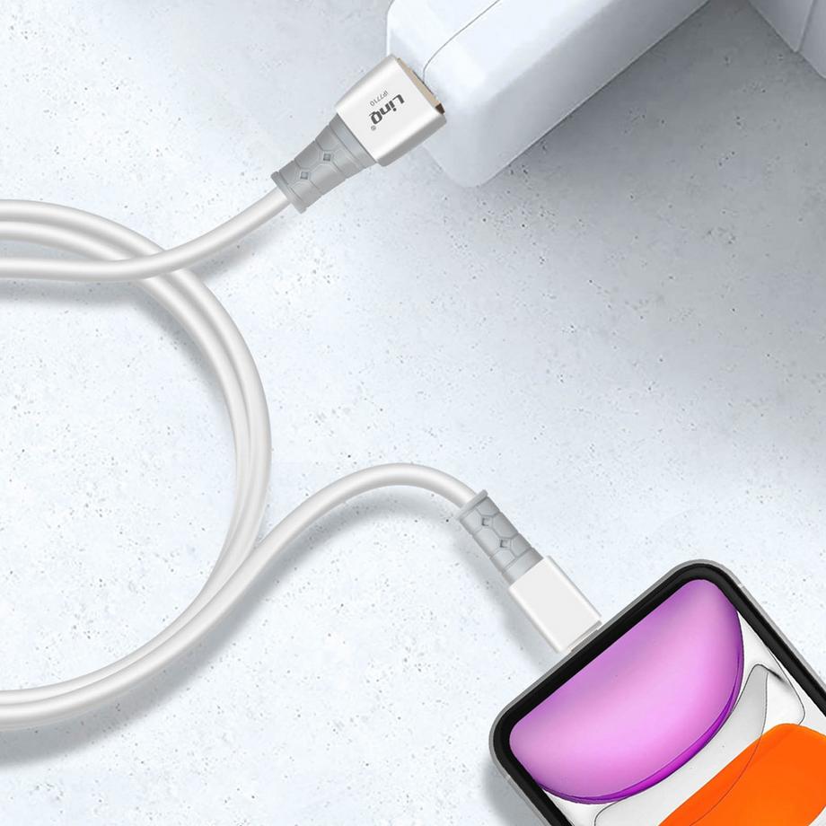 Avizar  Lightning Kabel 3A 1.2m LinQ Weiß 