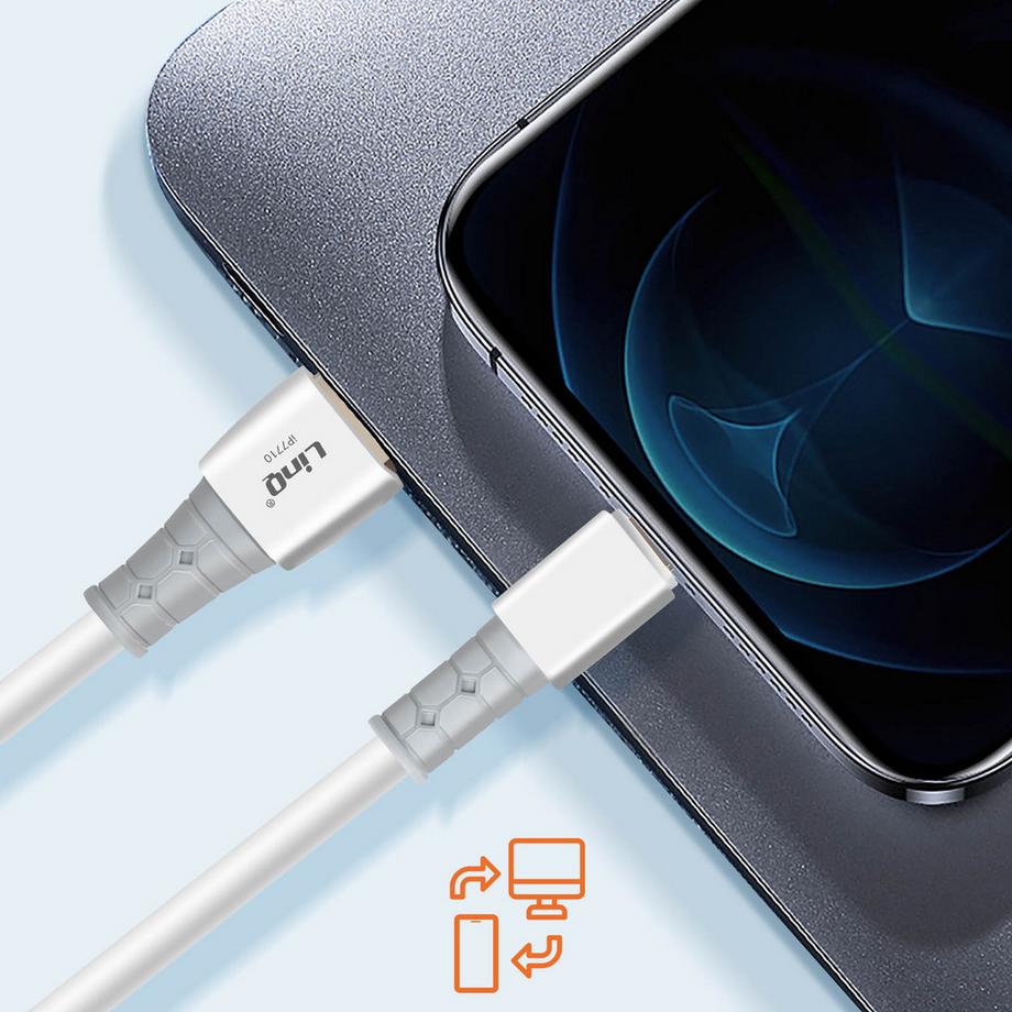 Avizar  Lightning Kabel 3A 1.2m LinQ Weiß 