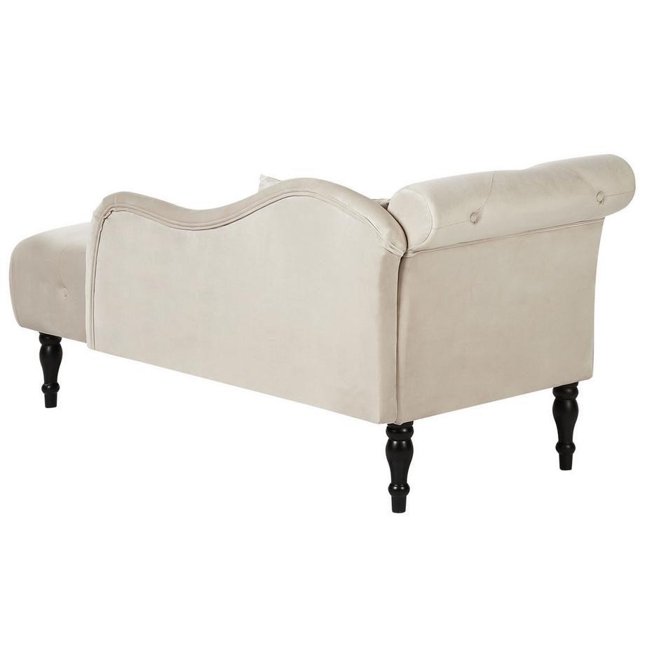 Beliani Linksseitige Chaiselongue aus Samtstoff  IVRY  