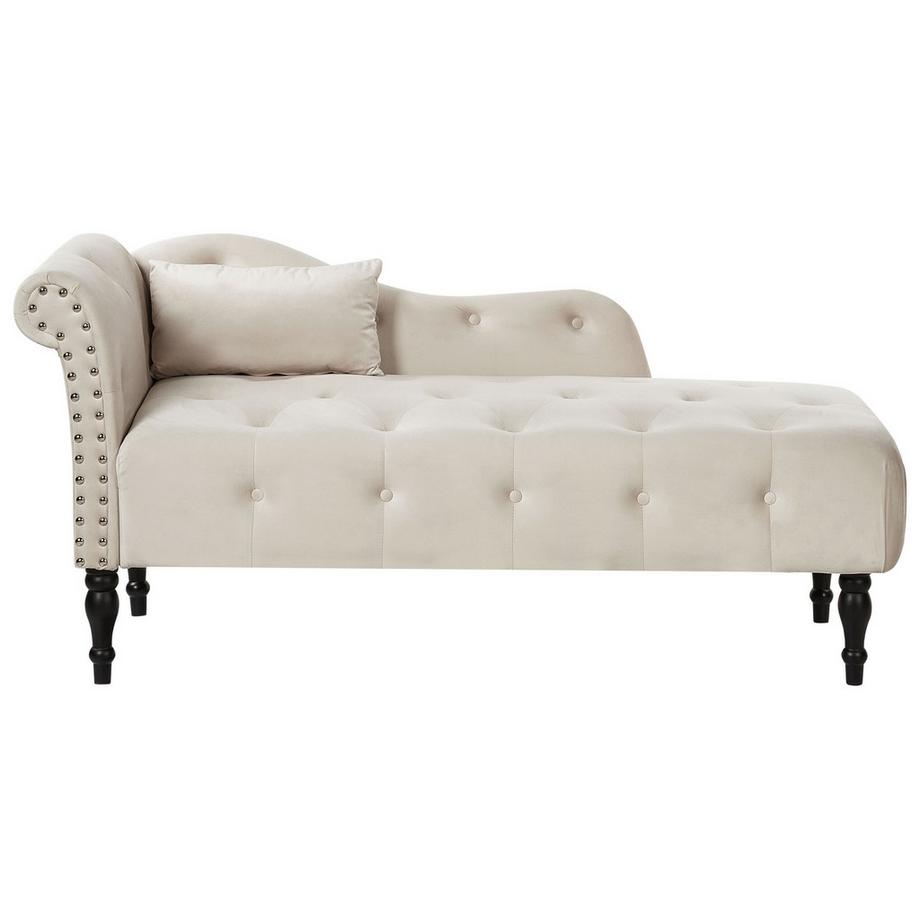 Linksseitige Chaiselongue aus Samtstoff  IVRY