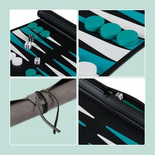 Northix  Reise-Backgammon-Roll-Up-Set 