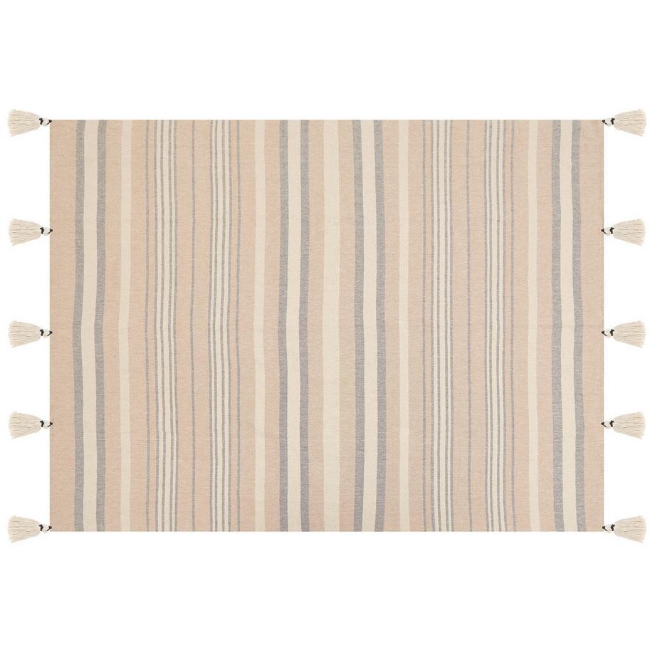 Beliani Yarseli Boho Baumwoll Kuscheldecke  