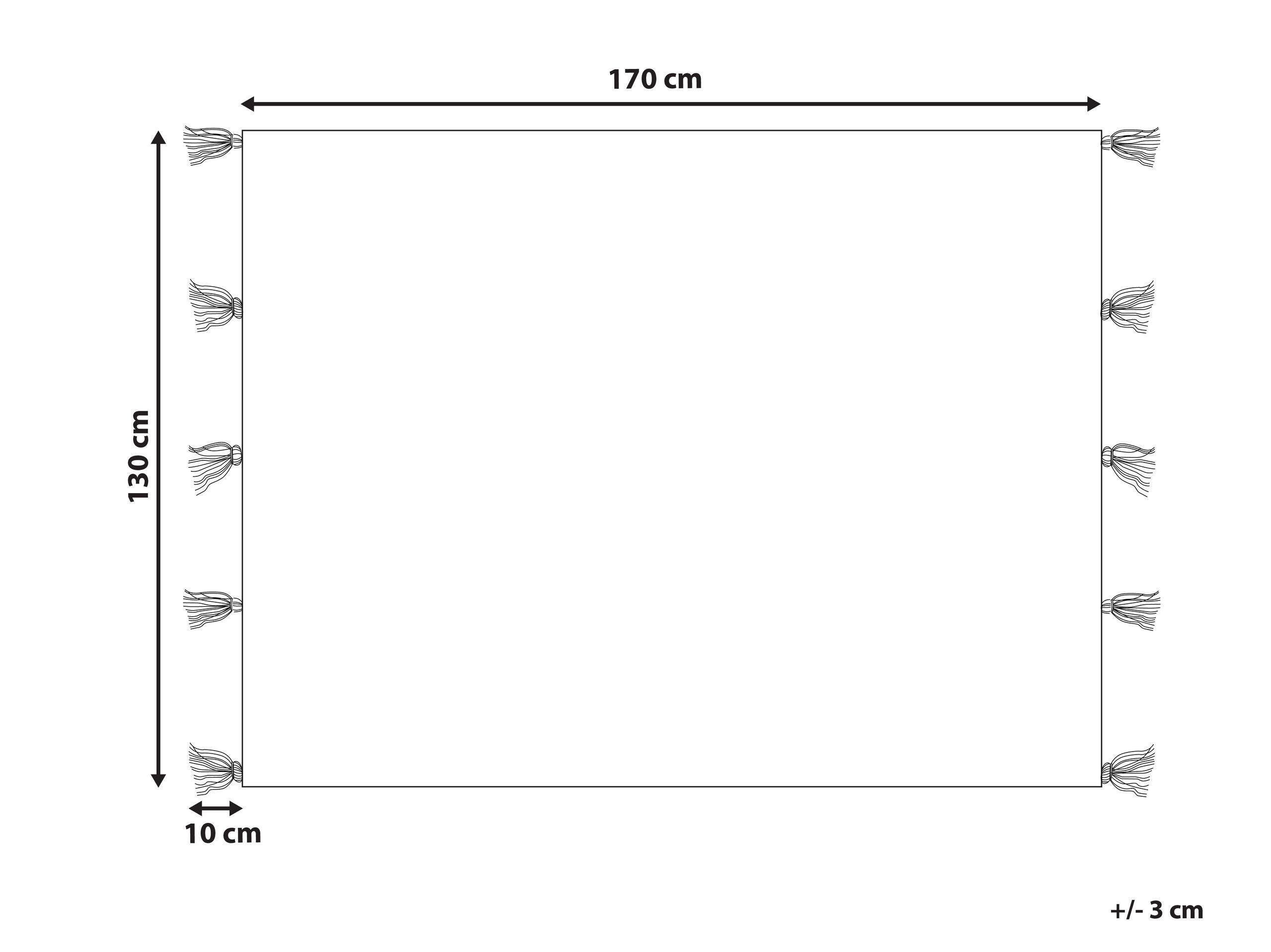 Beliani Yarseli Couverture en Coton Boho  