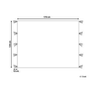 Beliani Yarseli Couverture en Coton Boho  