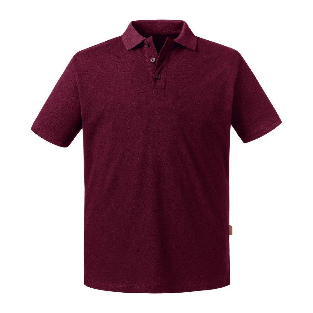 Image of Poloshirt Pure Organic Herren Weinrot 3XL