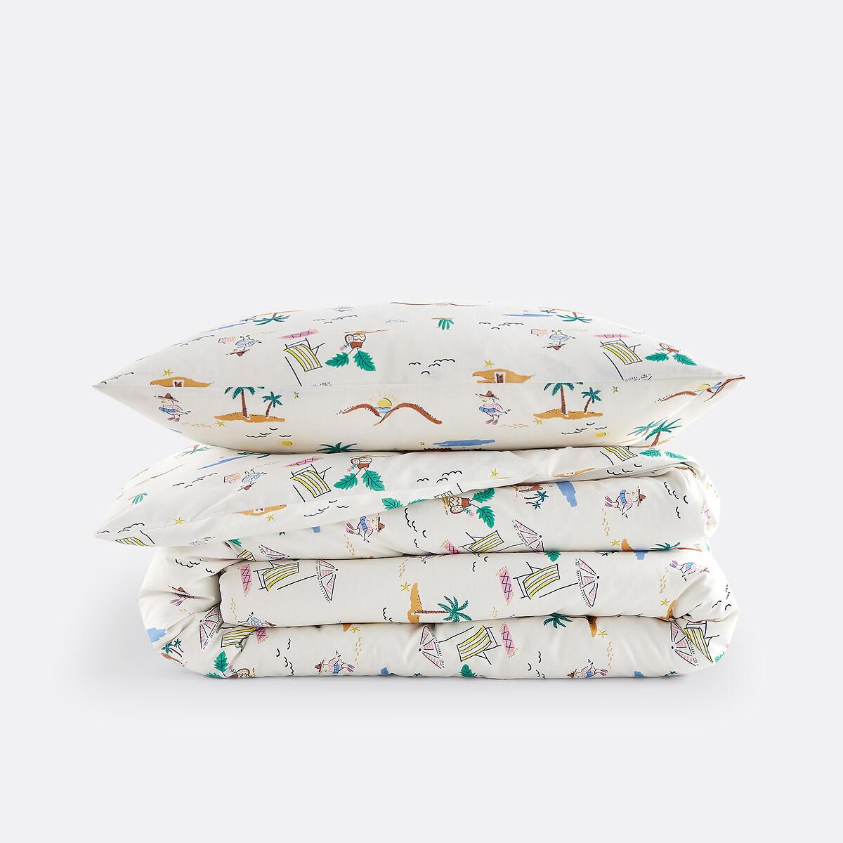 La Redoute Intérieurs Jadida Bettwäsche 50% recycelte Baumwolle quadratischer Kissenbezug  