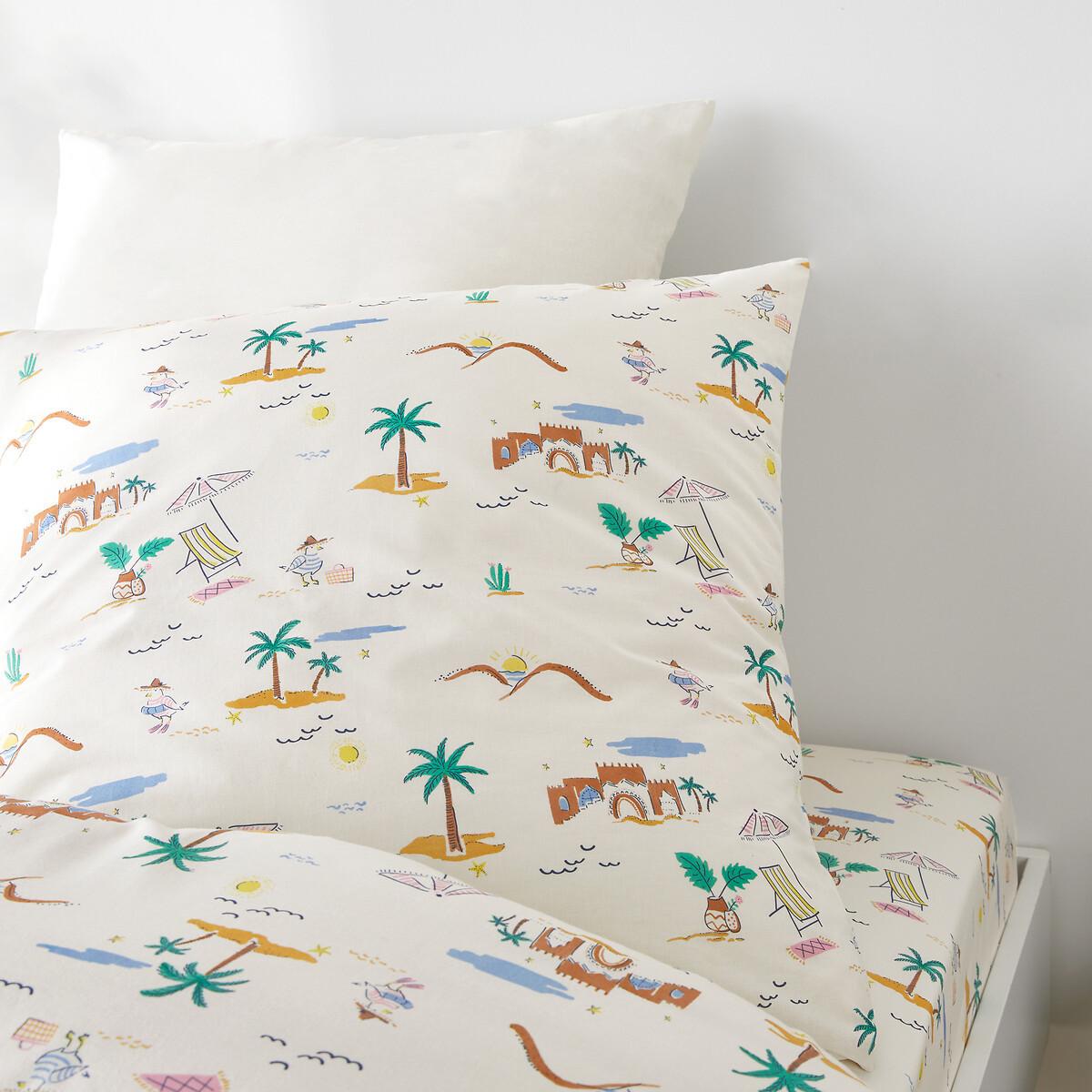 La Redoute Intérieurs Jadida Bettwäsche 50% recycelte Baumwolle quadratischer Kissenbezug  