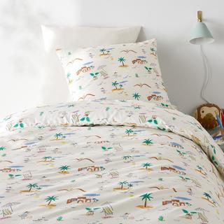 La Redoute Intérieurs Jadida Bettwäsche 50% recycelte Baumwolle quadratischer Kissenbezug  