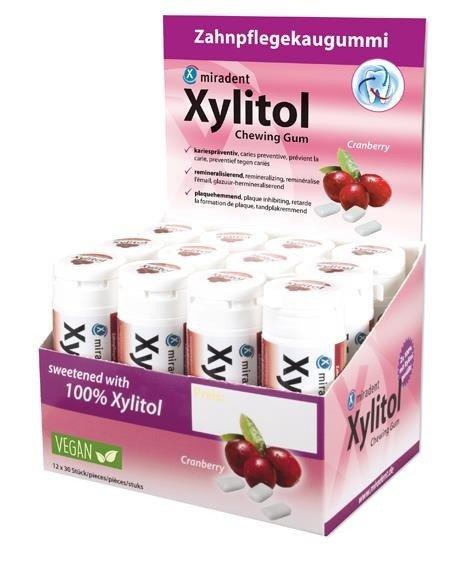 Image of Xylitol Cranberry, Display 12 Dosen À 30 Stk. Unisex Rot Bunt 30 pezzi