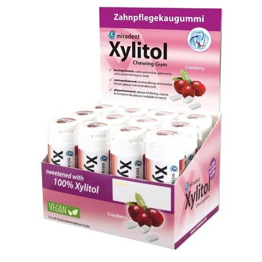 HERBA  Xylitol Cranberry, Display 12 Dosen à 30 Stk. 