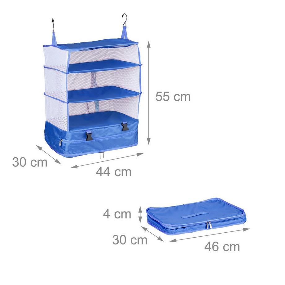 Northix  Organisateur de voyage suspendu 4 compartiments 