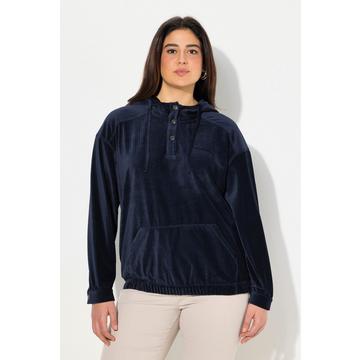 Sweat-shirt à capuche et manches longues, coupe oversize, bordure élastique