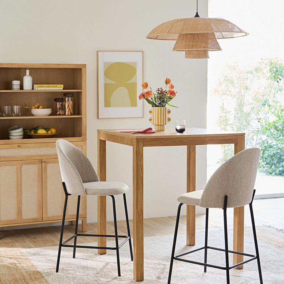 La Redoute Intérieurs 2er-Set Barstühle aus meliertem Stoff  