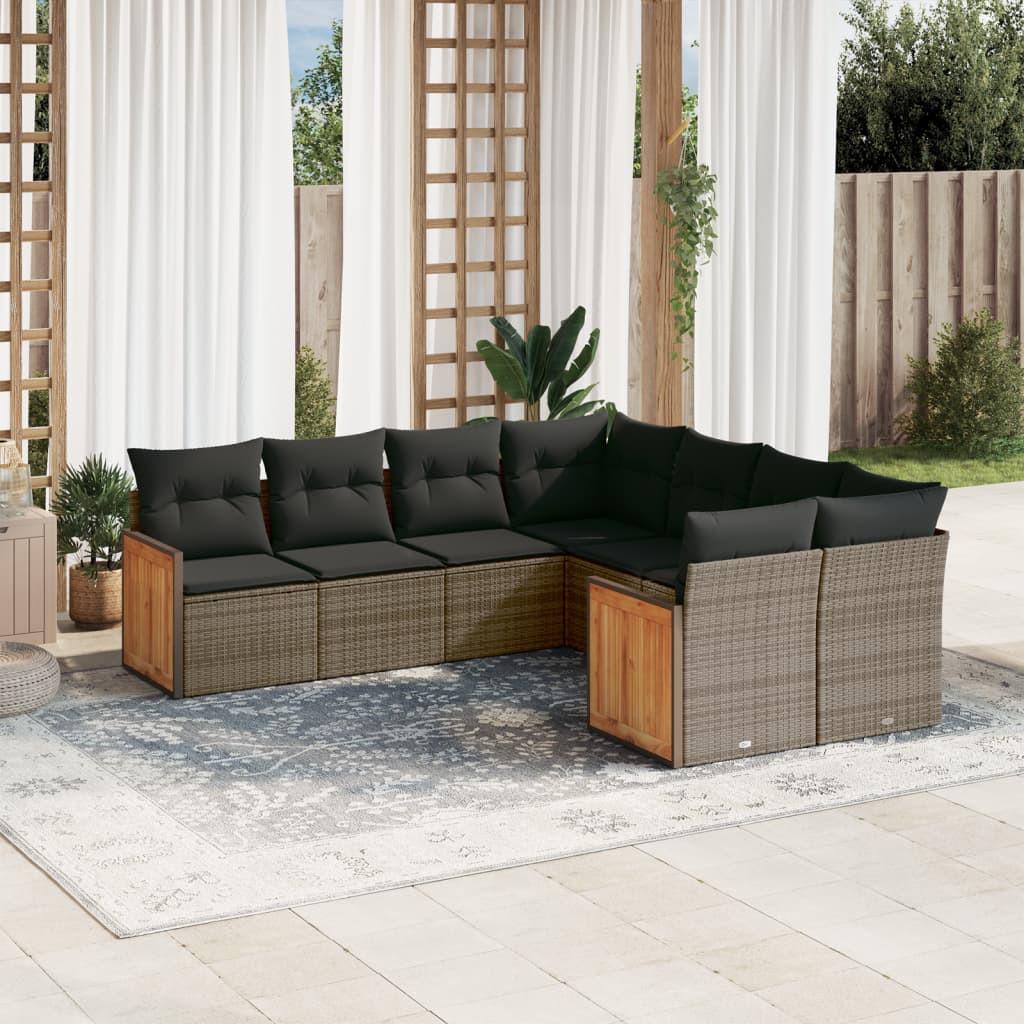 VidaXL set divano da giardino Polirattan  