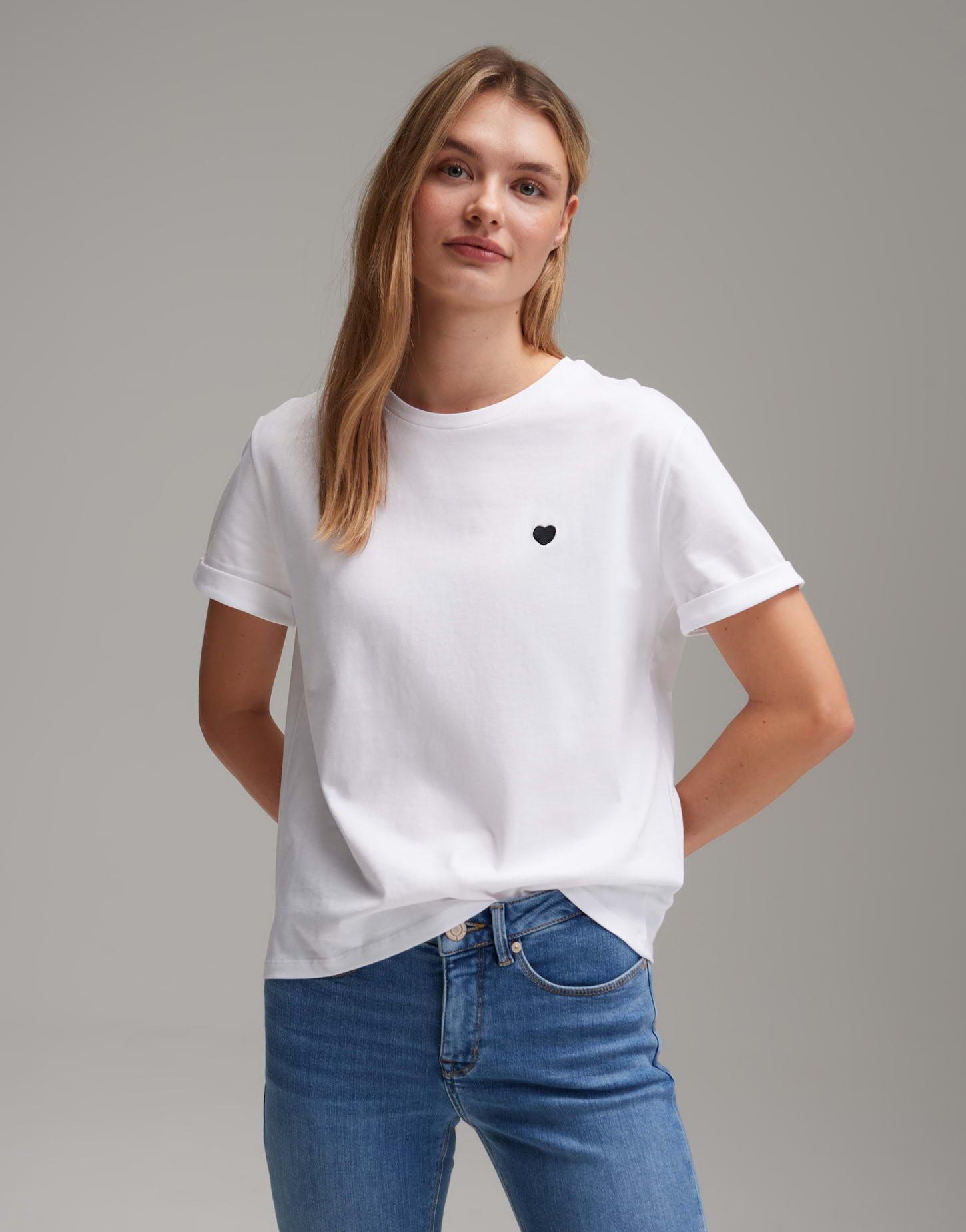 Image of T-shirt Serz Gerade Damen Weiss 42