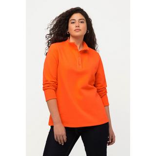 Ulla Popken Felpa Collo Alto Maglia Bottoni Maniche Lunghe  