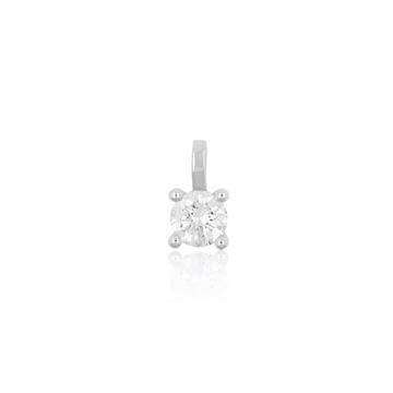 Solitär Anhänger 4-Griff-Fassung Weissgold 750 Diamant 0.50ct. 9x6mm