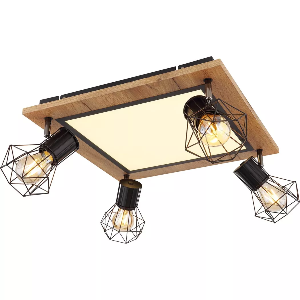 mutoni – Deckenleuchte Metall matt LED 45x45x23, One Size, Multicolor