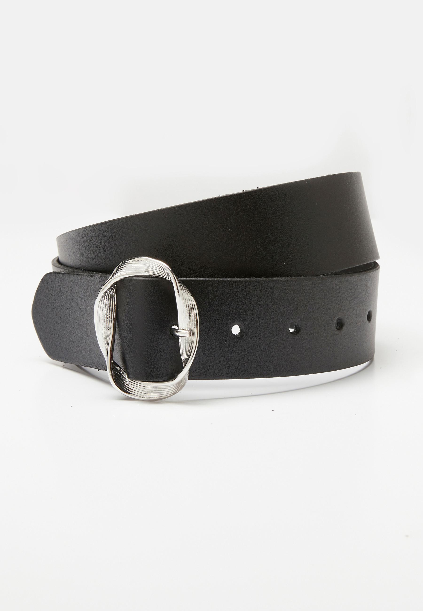 Image of Glatter Ledergürtel. Damen Schwarz 90cm