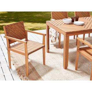 Beliani Set di 4 sedie da giardino en Legno d'acacia Classico BARATTI  