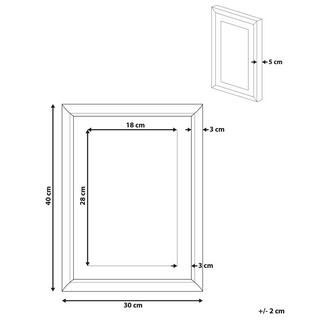 Beliani Wandbild mit Rahmen aus Papier Modern HIDMO  