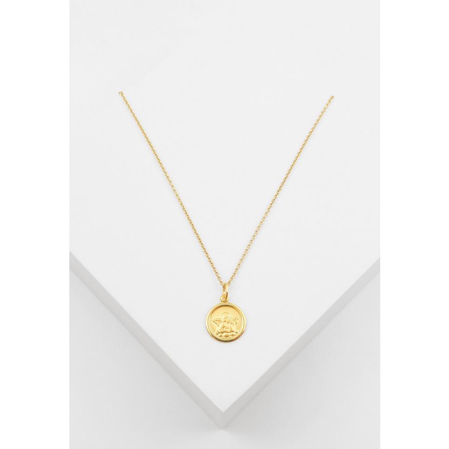 MUAU Schmuck  Anhänger Schutzengel Gelbgold 750, 17x12mm 