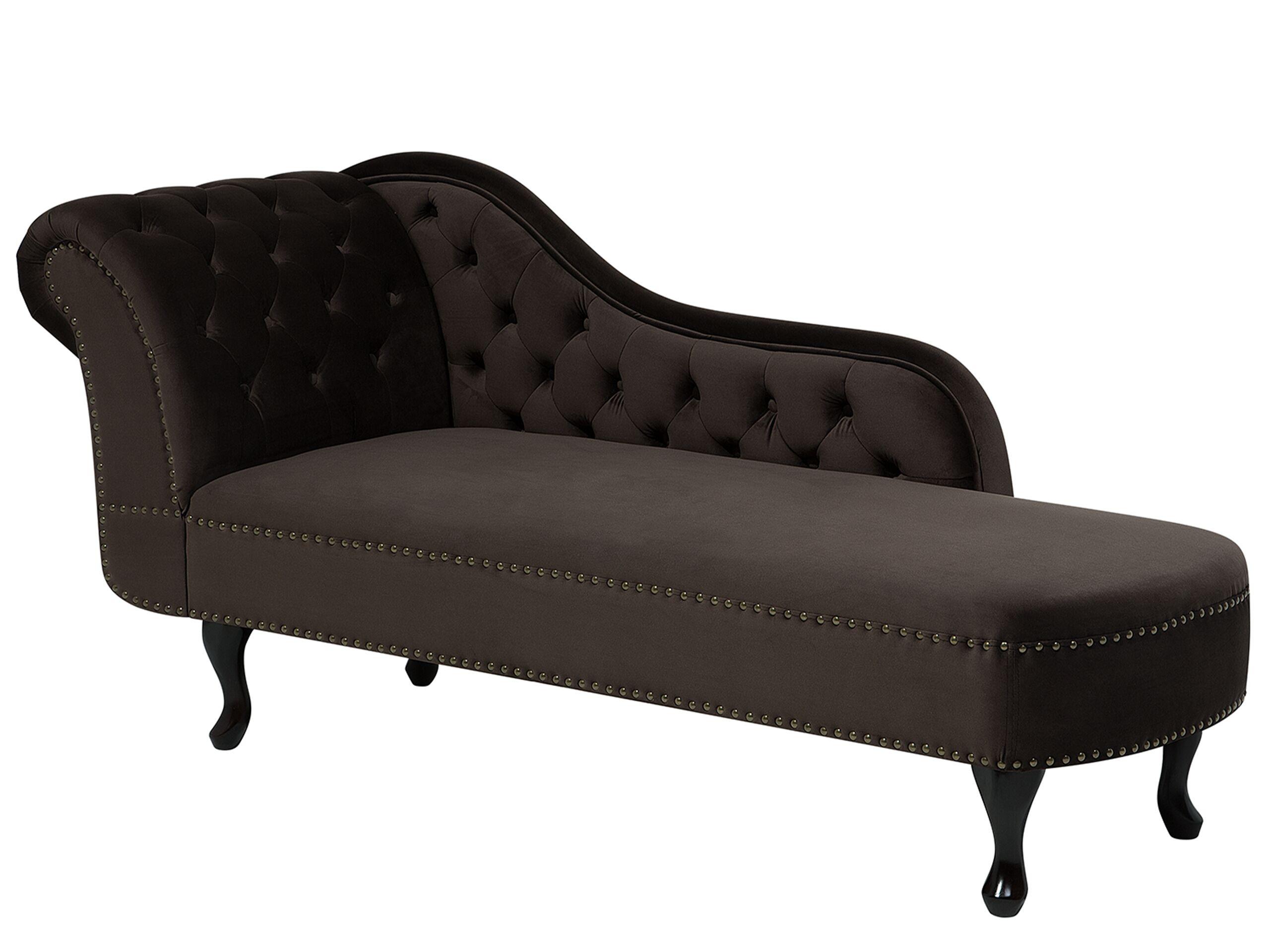 Beliani Chaise longue versione sinistra en Velluto Glamour NIMES  