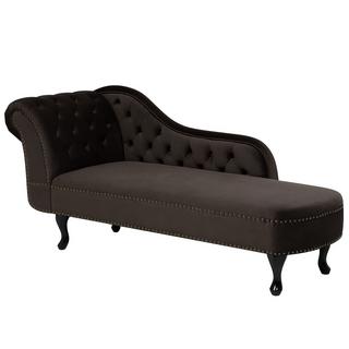 Beliani Chaise longue versione sinistra en Velluto Glamour NIMES  