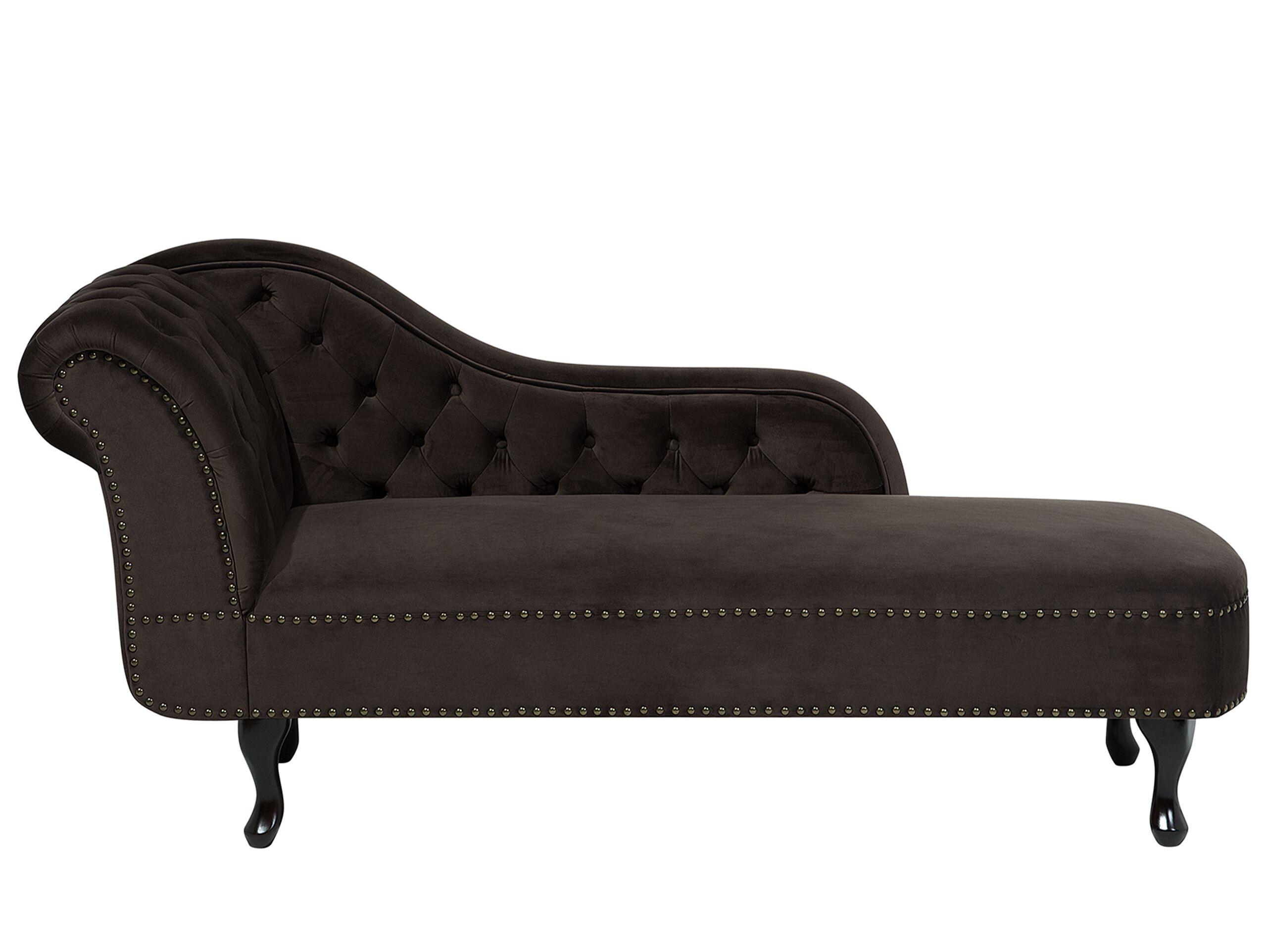 Beliani Chaise longue versione sinistra en Velluto Glamour NIMES  