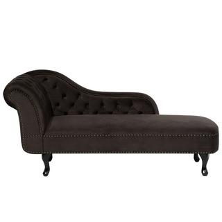 Beliani Chaise longue versione sinistra en Velluto Glamour NIMES  