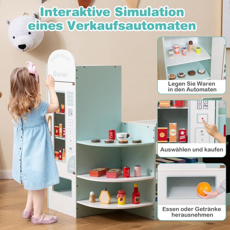 Northix  Set da gioco per bambini con supermercato e POS 
