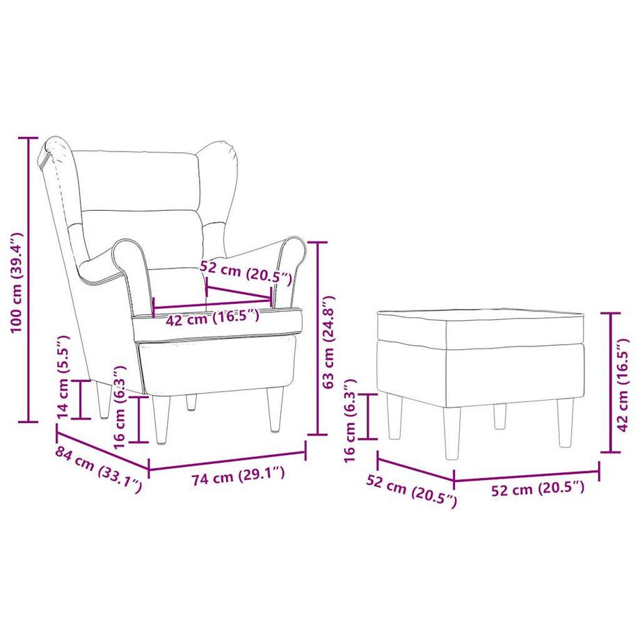 VidaXL Sessel gewebe  