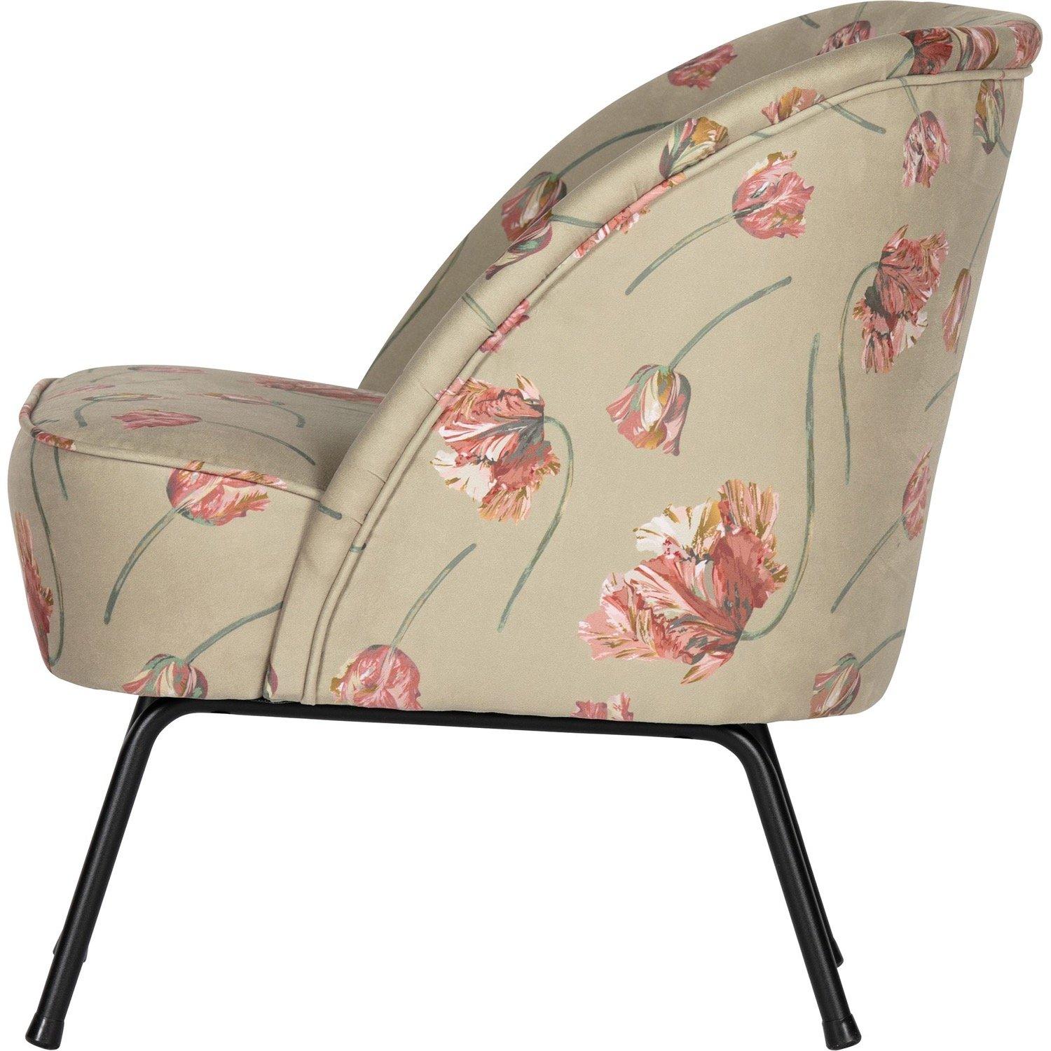 mutoni Vogue Fauteuil en velours rococo agave  