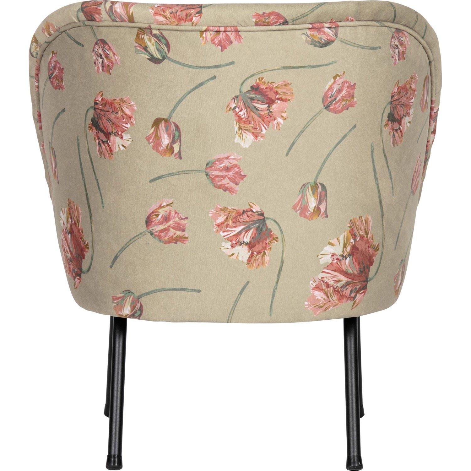 mutoni Vogue Fauteuil en velours rococo agave  