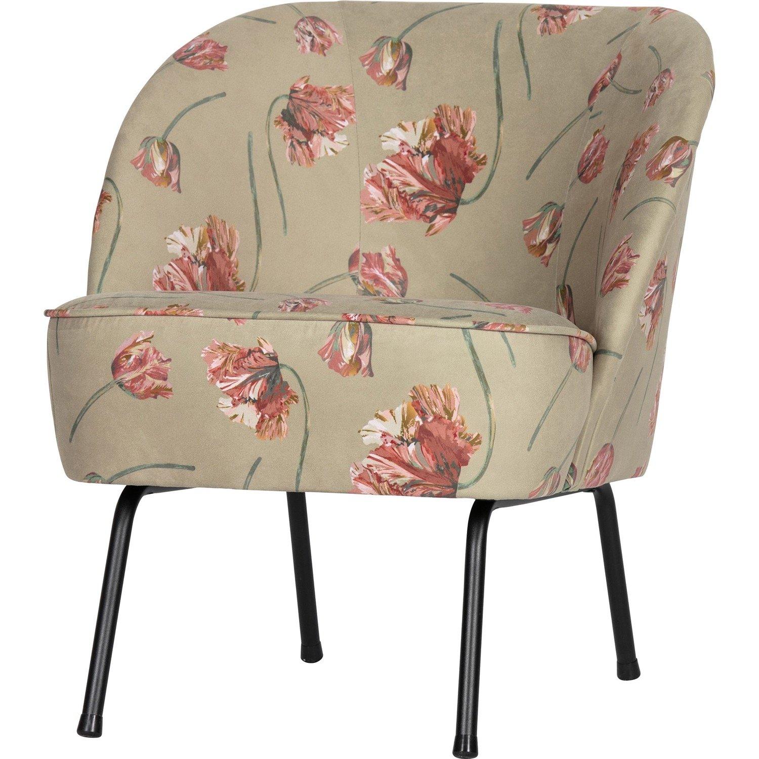 mutoni Vogue Fauteuil en velours rococo agave  