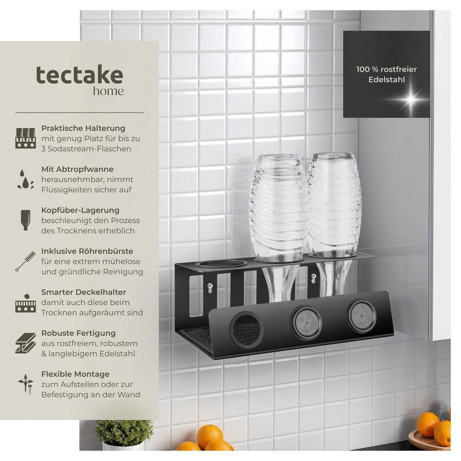 Tectake Porte-bouteilles TRISO pour 3 bouteilles  