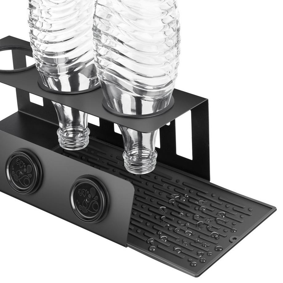 Tectake Soda-Flaschenhalter  Triso für 3 Flaschen rostfreier Edelstahl  