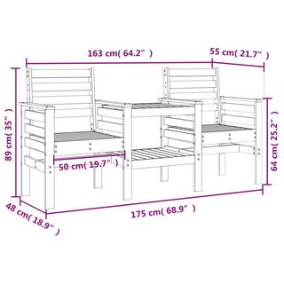 VidaXL Banc de jardin bois de pin  