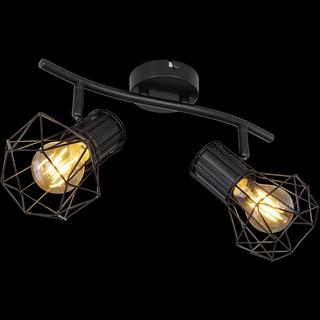 mutoni Spot Priska métal noir 2xE27  