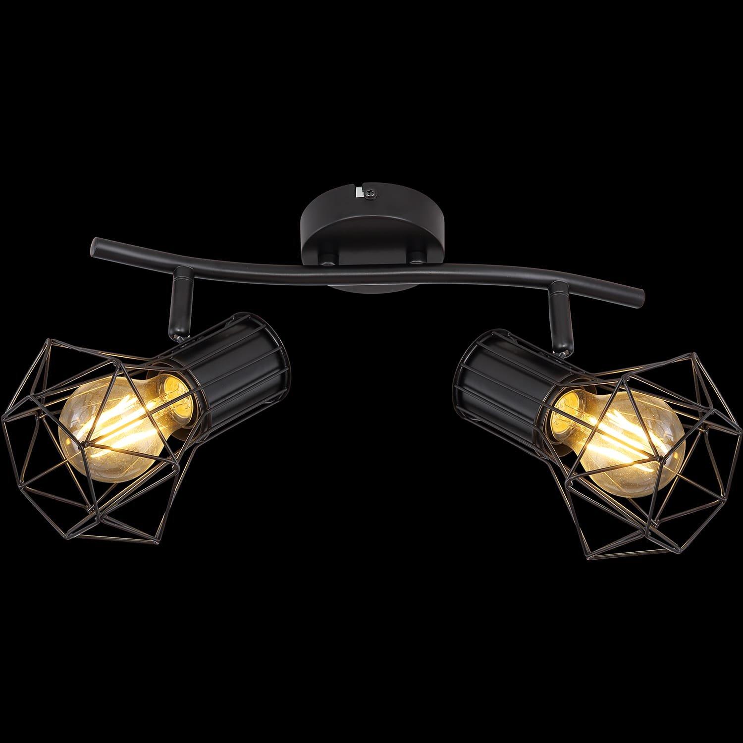 mutoni Spot Priska métal noir 2xE27  