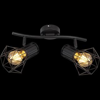 mutoni Spot Priska métal noir 2xE27  