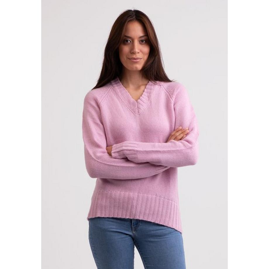 CASH-MERE.CH Pullover scollo a V in cashmere riciclato  