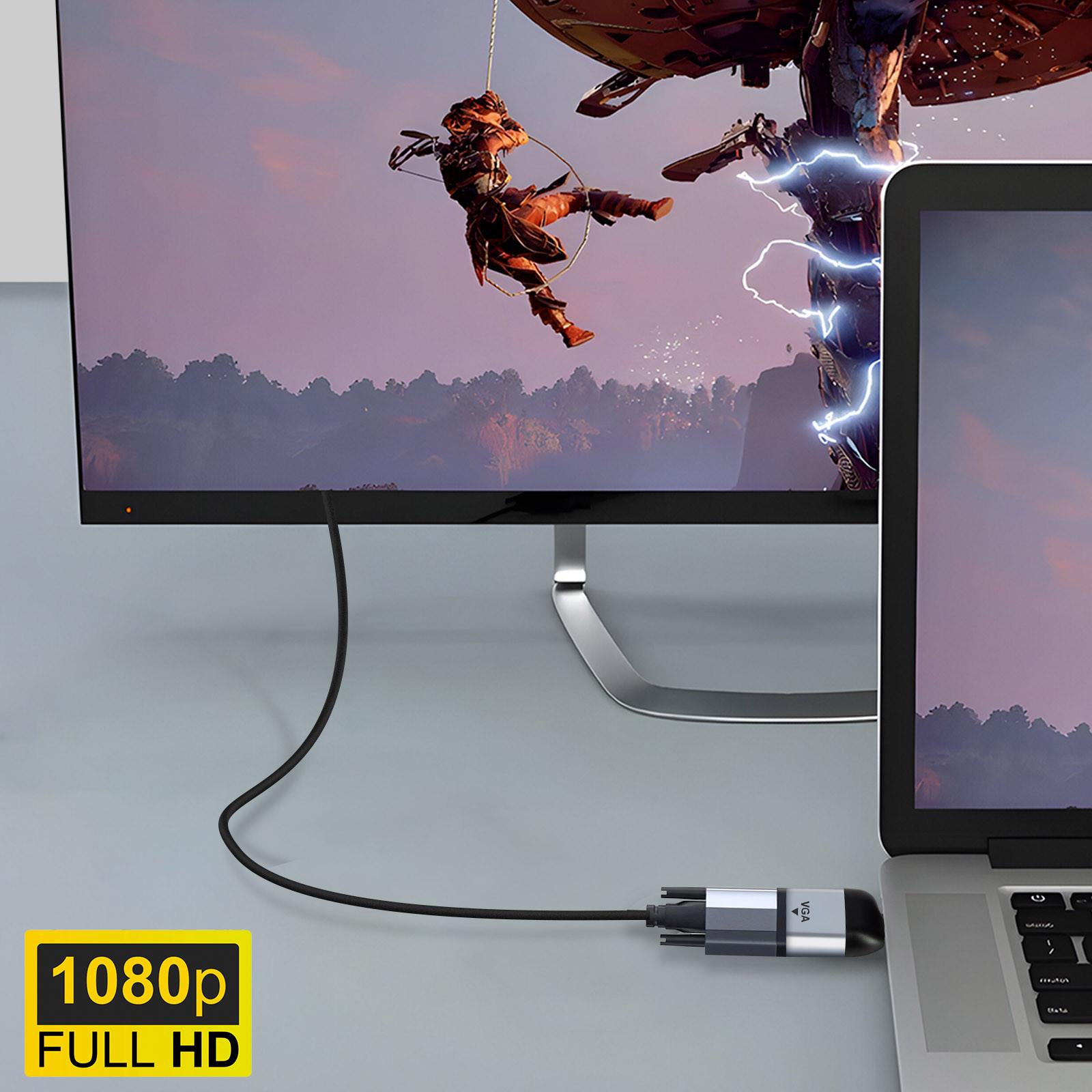 Avizar  Adattatore da USB-C a VGA grigio 