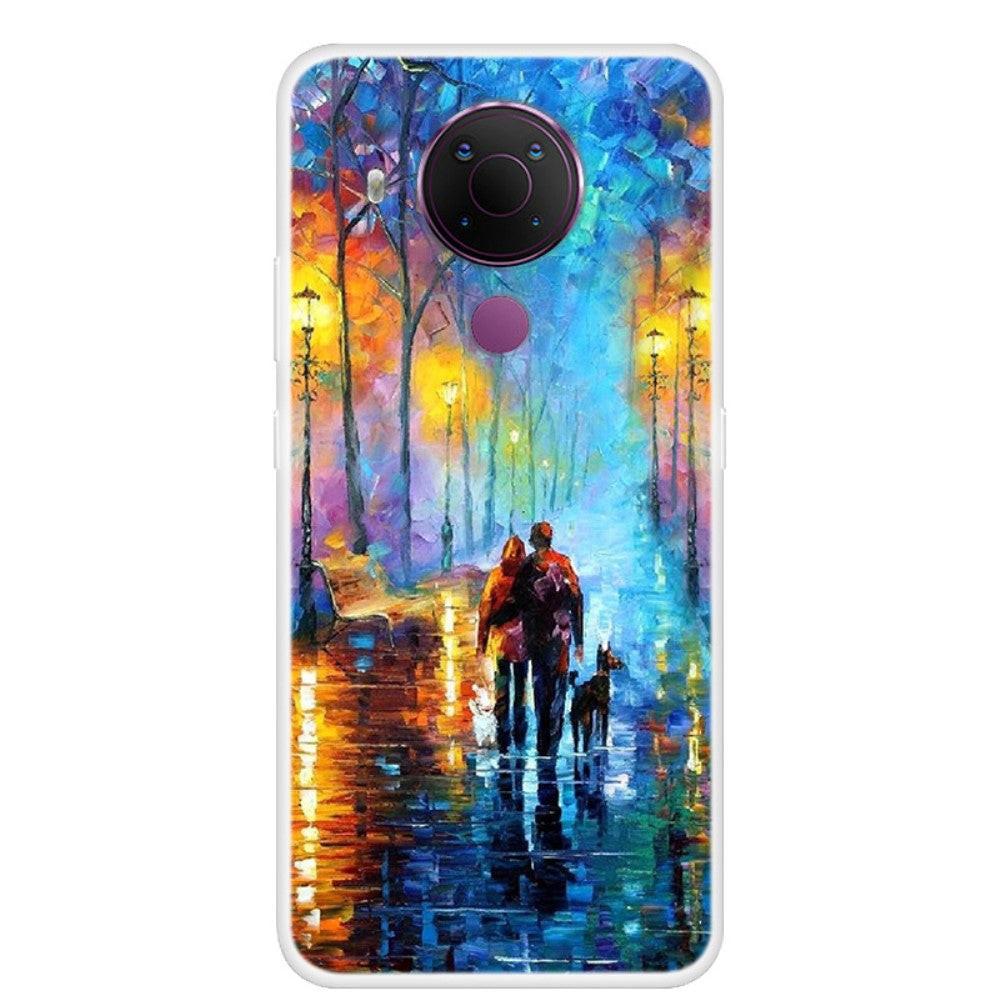 Cover-Discount  custodia Nokia 5.4 - Gomma di silicone Night Walk 