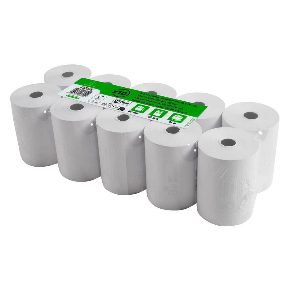 Exacompta Rotoli carta per bilancia 80x56mm - 44m - 1 copia carta termica 48 gr - Senza fenolo - x 30  