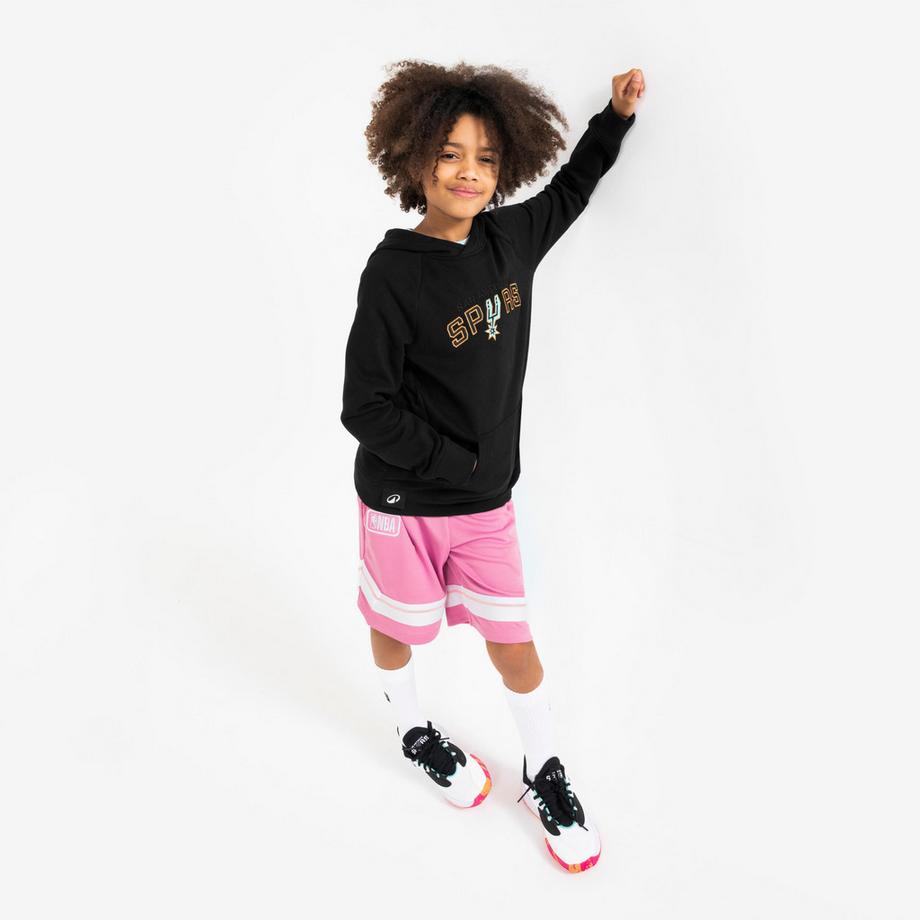 TARMAK  Sweat-shirt - Kids' Hoodie 900 NBA San Antonio Spurs - Black 