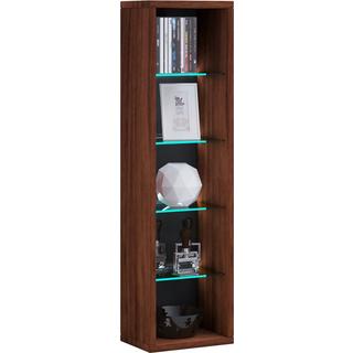 VCM Holz CD DVD Stand Aufbewahrung Standregal Bücherregal Deko Regal Glas Rasato  