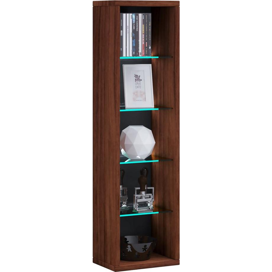 VCM Holzregal stehend | platzsparender CD-Schrank | Elegantes DVD-Regal stehend | Blu-Ray Regal | CD Regal - Rasato  