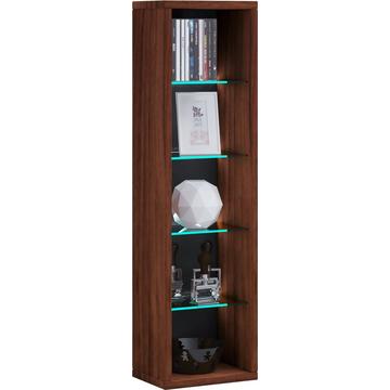 Holz CD DVD Stand Aufbewahrung Standregal Bücherregal Deko Regal Glas Rasato