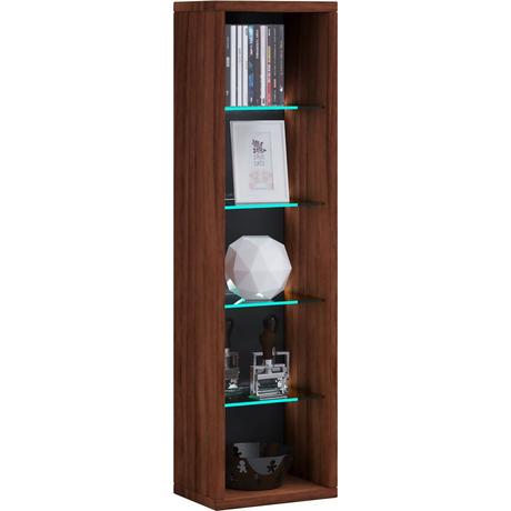 VCM Holz CD DVD Stand Aufbewahrung Standregal Bücherregal Deko Regal Glas Rasato  